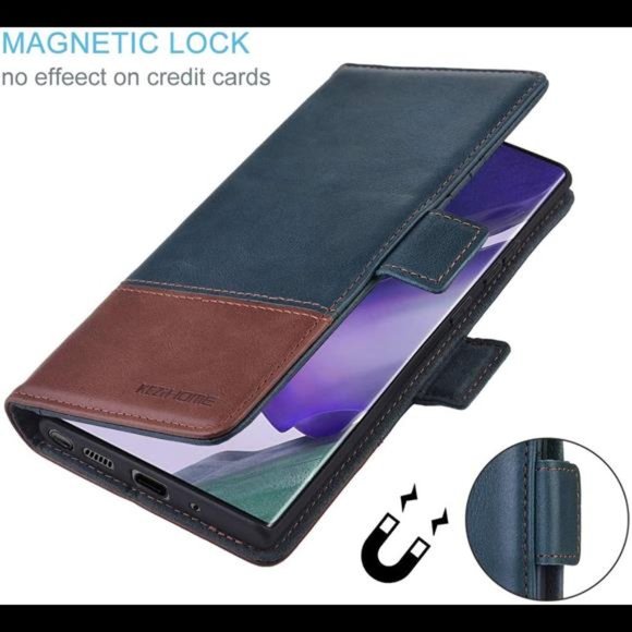 Fathers Day Gifts For Galaxy Note 20 Ultra Leather Wallet Case Credit Card Slot - Picture 3 of 7